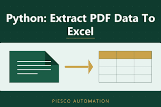 write a python script to extract PDF or scan data into excel