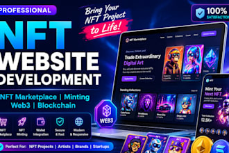create nft art, nft collection, nft marketplace website and web3 design