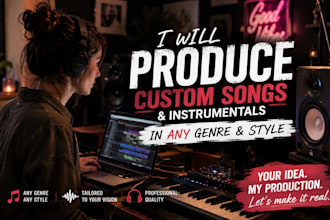 be your ghost producer for edm, indiepop, country, rock songs, ghost production