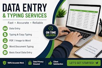 do accurate data entry and typing work
