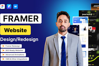 fix framer website, design develop framer website, official figma framer expert