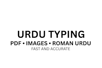 do accurate urdu typing from PDF images and roman urdu