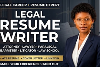 write legal, lawyer, attorney, paralegal, barrister, judge, litigator resume