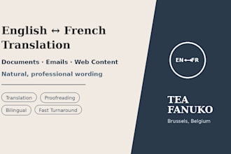 translate documents between english, french and croatian