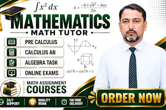 tutor you in math, calculus, algebra, pre calculus