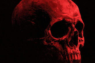 draw dark art, illustration, horror, skull, t shirt metal
