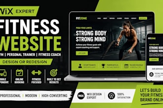 design redesign wix fitness website gym website yoga personal trainer website