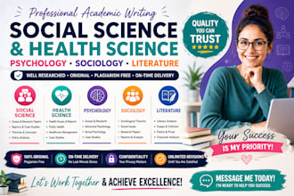 do social science, health science, psychology, sociology and literature