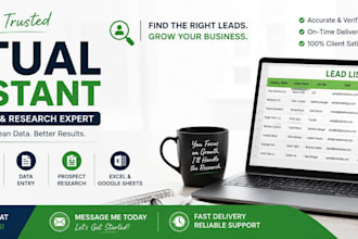 be your VA for lead generation and web research