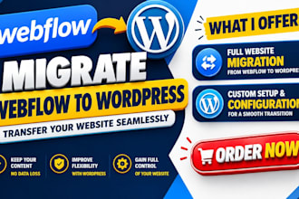migrate webflow to wordpress transfer webflow website to wordpress website