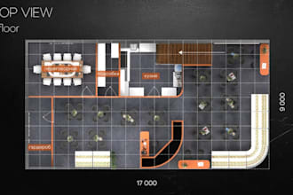 draft multi floor restaurant planning, seating plan,bar areas, kitchen, storage
