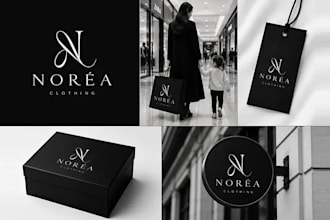 luxury business logo with branding kit and brand identity kit