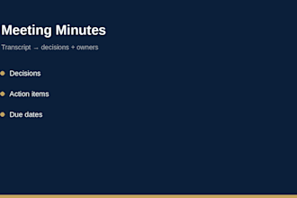 turn your meeting transcript into minutes and action items