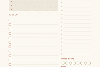 design a prinable daily and weekly planner template