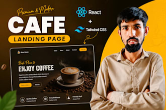 build a modern coffee shop website with reactjs