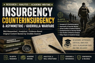 write articles on insurgency, counterinsurgency and asymmetric guerrilla warfare