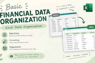 help organize basic financial data