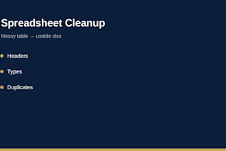 clean and format your excel spreadsheet