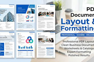do professional pdf document layout design and formatting