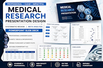 do medical research presentation design, systematic review powerpoint slide deck