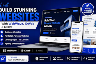 build webwave business portfolio landing page agency online store 10web website