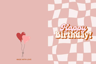 design foldable and printable birthday cards