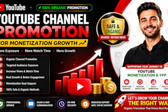 organically promote your youtube channel for monetization growth