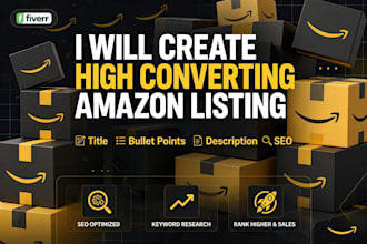 create amazon product listing with SEO title bullets description and backend sea