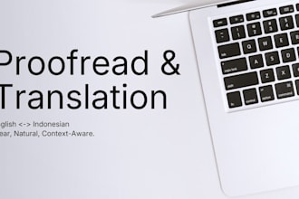 translate or proofread english and indonesian naturally