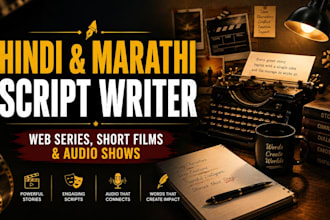 write engaging hindi and marathi scripts for web series and audio shows