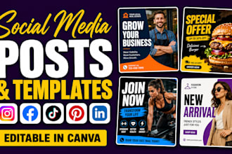 design eye catching social media posts and templates