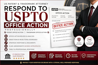 respond to uspto patent or trademark office action professionally