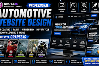 design car coating piant windshield motocycle window cleaning grapesjs website