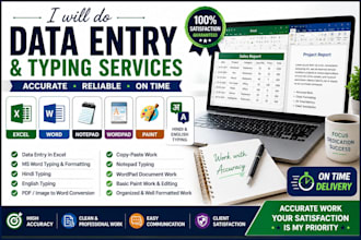 do professional data entry and typing