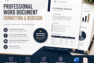 professionally format and redesign your word document