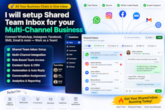 set up a shared inbox for whatsapp, instagram, facebook, SMS