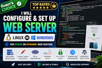 configure your linux or windows web server for web hosting