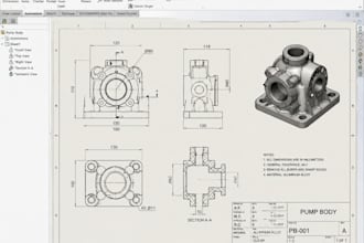 create solidworks technical drawings, assembly drawings, exploded views and bom