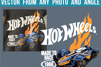vectorize, redraw or recreate your logo and image