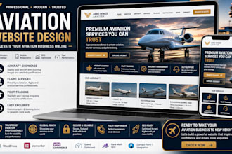 build a modern aviation website for your aircraft or flight business