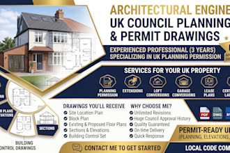 make uk planning drawings for permitted development and planning permission