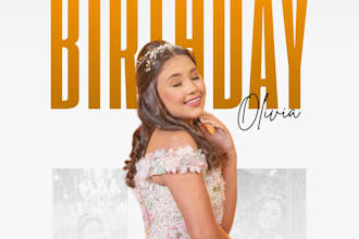 design aesthetic birthday cards and posters
