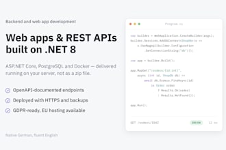 develop an aspnet core web app or rest API