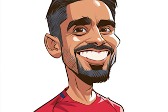 create a big head sports cartoon caricature illustration