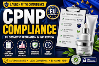 provide cpnp compliance, eu cosmetic regulation and inci review
