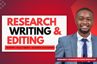 write, edit or proofread your research report, policy brief
