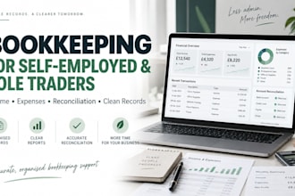 do bookkeeping  for self employed and sole traders