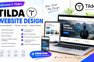 do tilda website design tilda redesign landing page and tilda SEO