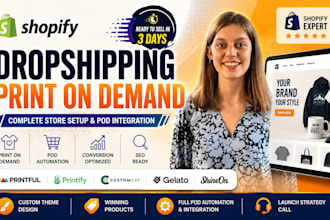 create shopify store dropshipping print on demand website