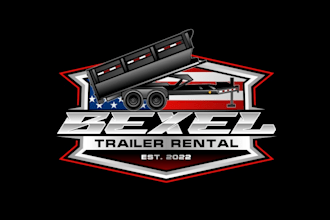 create exclusive and marvelous dump trailer logo design